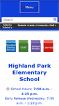 Mobile Screenshot of highlandparkes.seattleschools.org